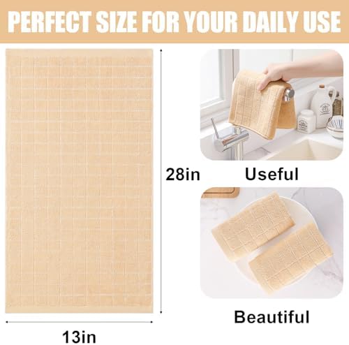 Homaxy 100% Cotton Terry Kitchen Towels, 8 Pack - Image 5