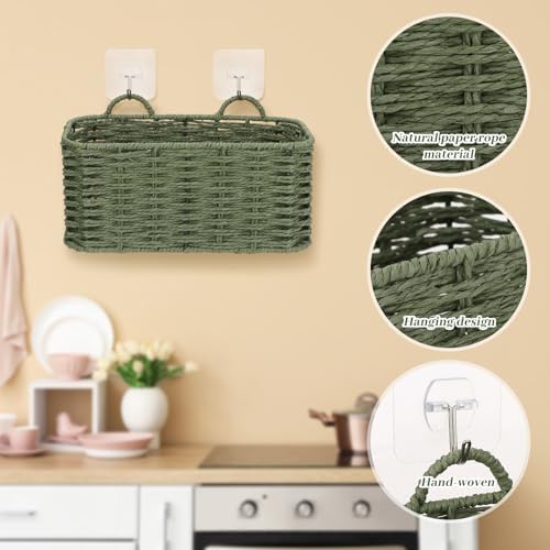 3 Piece Boho Wall Hanging Baskets - Image 4