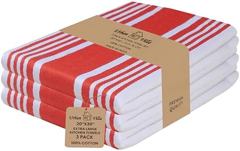 Urban Villa Kitchen Towels Cotton Dish Towels 20”x30” Chillired by CottonTrends