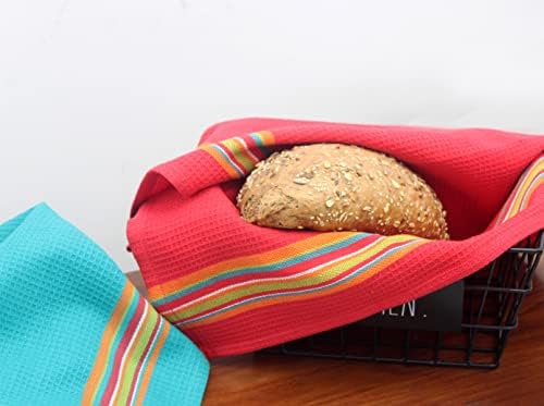 COTTON CRAFT Salsa Stripe Kitchen Towels - Image 7