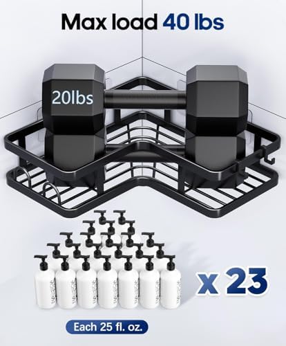 3 Pack Corner Shower Shelves, Rustproof Shower Organizer Caddy - Image 4