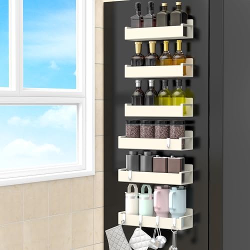 HuggieGems 6 Pack Magnetic Spice Rack Organizer by HuggieGems