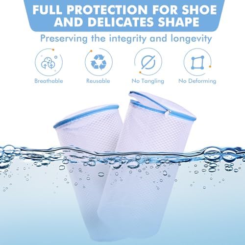 2 Pack Shoes Wash Bags, Shoe Washing Machine Bag, shoe laundry bag - Image 4