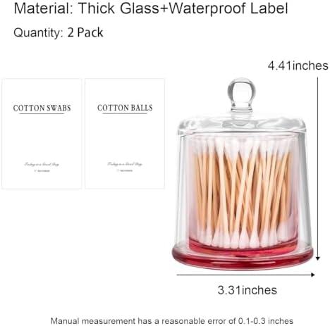 rejomiik Qtip Holder Apothecary Jars - Image 3