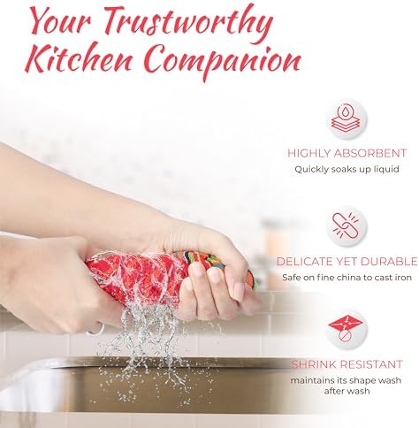 THREAD SPREAD Kitchen Dish Towels, 100% Cotton Salsa Towels, Highly Absorbent - Image 4