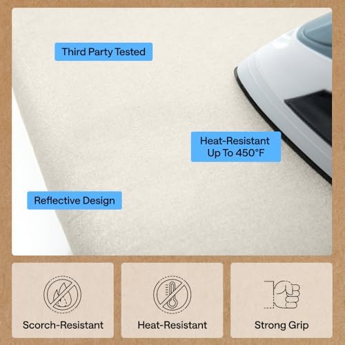 GORILLA GRIP Padded Ironing Board Cover, 15x54 Linen - Image 5