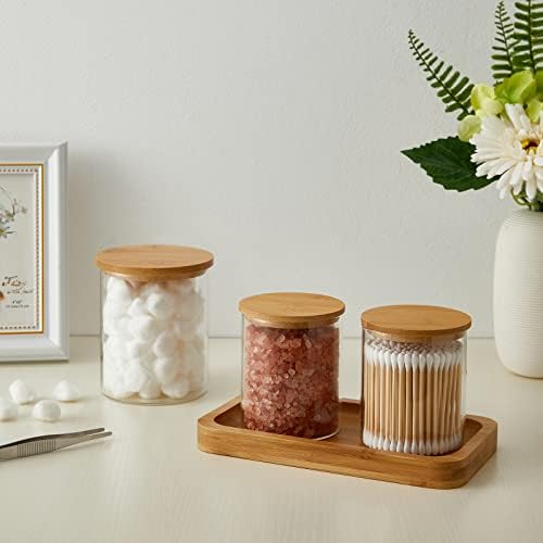 INIUNIK 3 Pack Glass Qtip Holder Dispenser - Image 4
