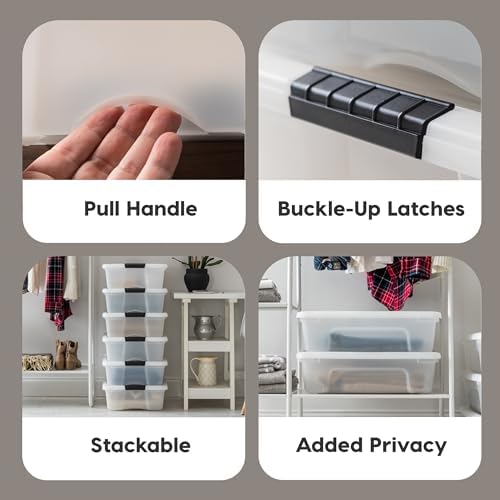 IRIS USA 6-Pack 27 Quart Storage Bins - Image 4