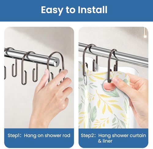Bronze Shower Curtain Hooks Rings，Double Sided Shower Curtain Hooks Rust - Image 4