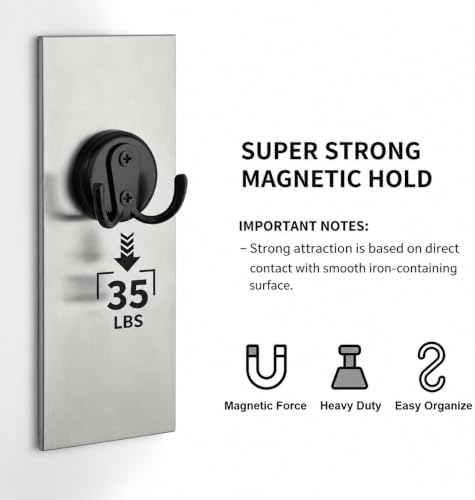 Magenetic Hooks Heavy Duty 140lbs Black Strong Magnetic Hooks - Image 3