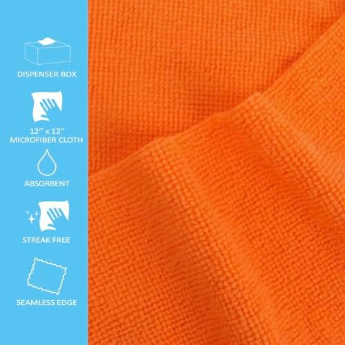 Tricol Clean 50PK Profesional Resuable Lint Free Microfiber Edgeless Cleaning - Image 3