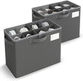 Varhomax Shoe Organizer Box for Closet, Small Fabric Storage Basket 2 Pack by Varhomax