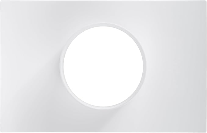 Vent Systems 4" Inch Duct Connector Flange – White Plastic Straight Ventilation Plate Adapter – Heavy-Duty HVAC Air Vent Fitting for Wall, Ceiling or Floor Mounting – Easy Indoor Installation