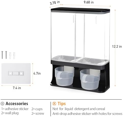 Laundry Scent Boosters Beads Dispenser, Conwomin Wall Mounted Laundry Detergent - Image 5
