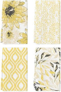 Artoid Mode Yellow Floral Leaves Boho Kitchen Towels Dish Towels, 18x26 Inch by ArtoidMode