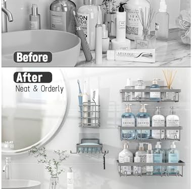 Liuoud 5 Pack Shower Caddy for Inside Shower - Image 6