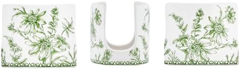 Bico Green Garden Toile De Jouy Ceramic Kitchen Sponge Holder - Image 4