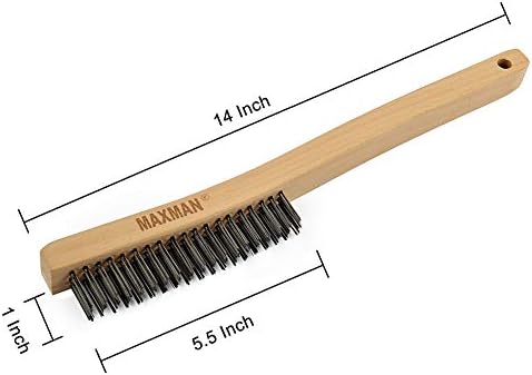 MAXMAN Wire Brush, Heavy Duty Carbon Steel and Stainless Steel Wire Brushes - Image 3