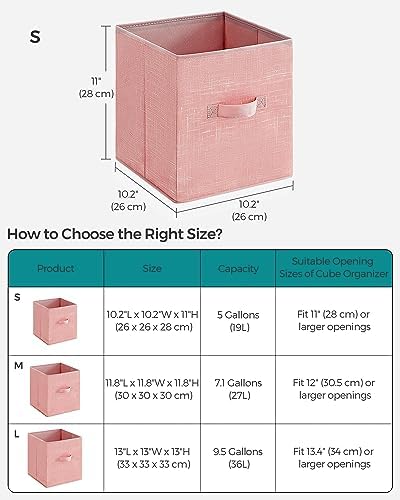 SONGMICS Storage Cubes, 11-Inch Foldable Closet Organizers - Image 6