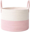 JMvicyroam 115L Extra Large Machine Washable Cotton Rope Blanket Basket by JMvicyroam