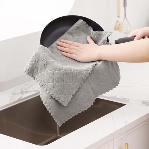 Homaxy Super Soft 16 Pack Coral Velvet Dish Cloths - Image 4