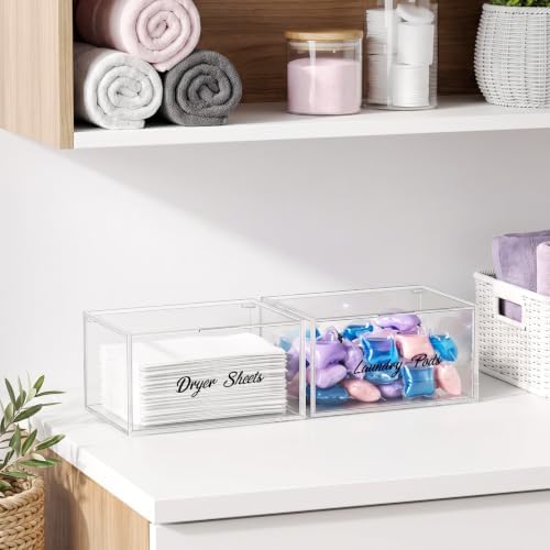 Acrylic Dryer Sheet Holder Dispenser Container, Bonus Black Labels Included - Image 5