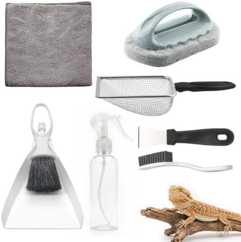 7-in-1 Reptile Tank Cleaning Kit, Complete Terrarium Enclosure Tool Set by Unknown
