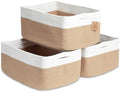 NaturalCozy Storage Baskets 16.8”x13”x7.6” Cotton Rope Woven Baskets by NaturalCozy