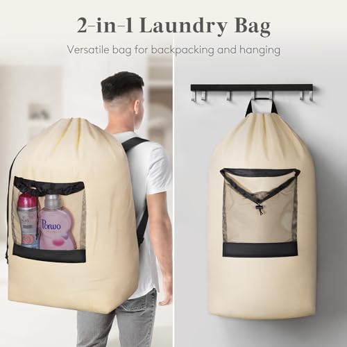 Lifewit Laundry Bag Backpack Travel - Image 5