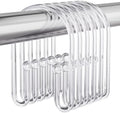 Bathway Shower Curtain Hooks, Non-Slip Plastic Shower Hooks by Bathway