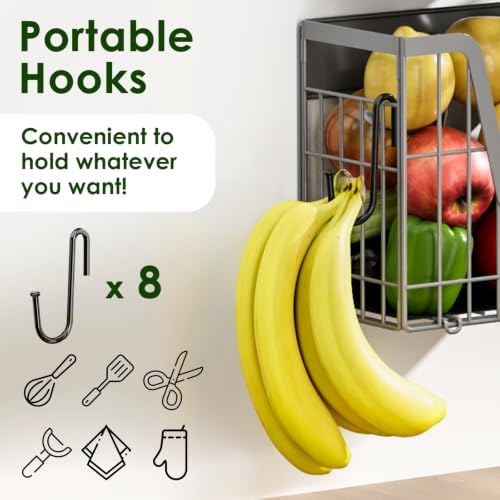 4 Pack Magnetic Shelf for Fridge, Fruit Potato and Onion Storage Bins, Magnetic - Image 5