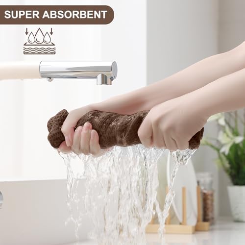 Homaxy 12 Pack 100% Cotton Kitchen Towels and Dishcloths Set - Image 3