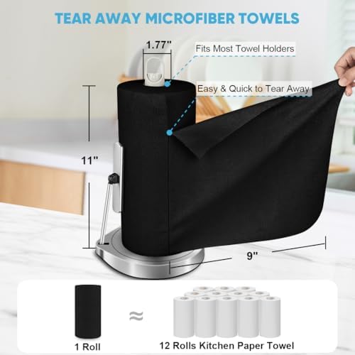 AIDEA Microfiber Cleaning Cloth 330 Sheets 6 Roll - Image 2