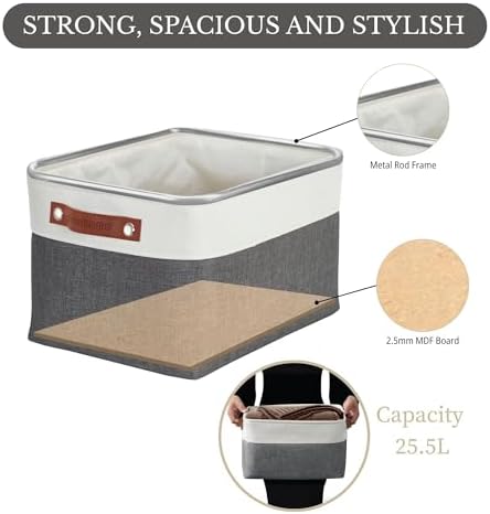 DECOMOMO Storage Bins, Large Fabric Storage Baskets - Image 3