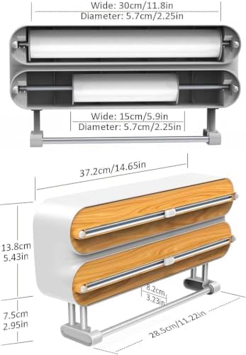 Magnetic Foil and Plastic Wrap Organizer, Magnetic Aluminum Foil Dispenser - Image 2