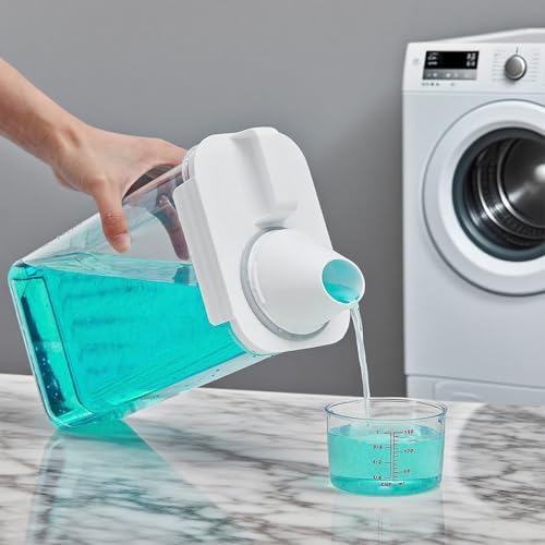 5 Pcs Liquid Laundry Detergent Dispenser 78 oz Clear Soap Powder Container - Image 4