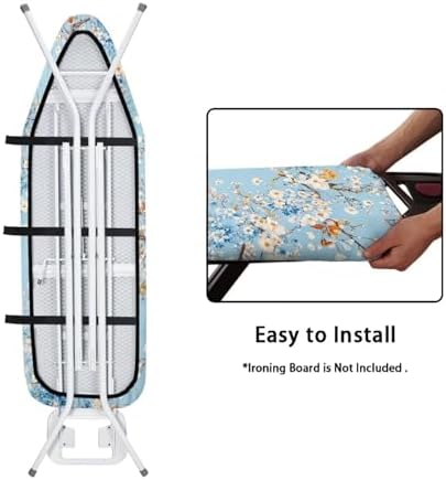 Blue Flower Ironing Board Cover and Pad 15x54 - Image 4