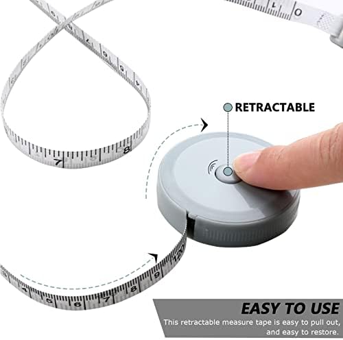 Mini Retractable Tape Measure + Soft Fabric Sewing Ruler, Pocket Size, Dual - Image 4