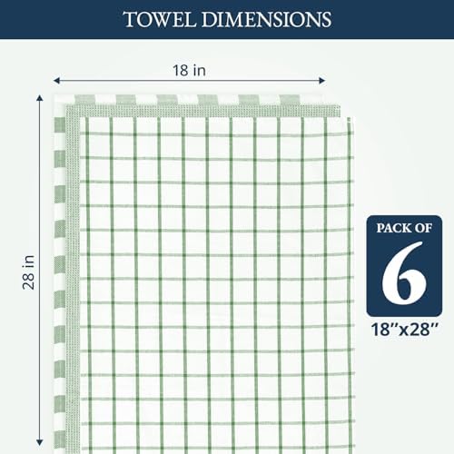 LANE LINEN Cotton Kitchen Towels Set, Quick-Drying Dish Towels, Premium Hand - Image 3