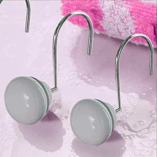 Creative Scents Gray Shower Curtain Hooks Decorative | Set of 12 - Image 5