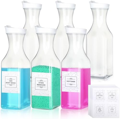 VZZNN 6 Pack Laundry Detergent Dispenser 53 oz Laundry Soap Dispenser by VZZNN