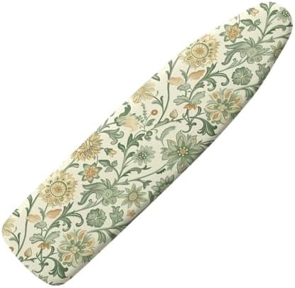 Yellow Green Floral Tabletop Ironing Board Cover Standard Ironing Board by Darisoco