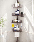 SEIRIONE Corner Shower Caddy Tension Pole, Quick Setup, Rust-Free Bathroom by SEIRIONE