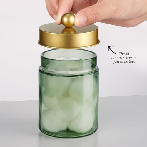 3 Pack Apothecary Jar Canisters Bathroom Vanity Organizer - Image 3