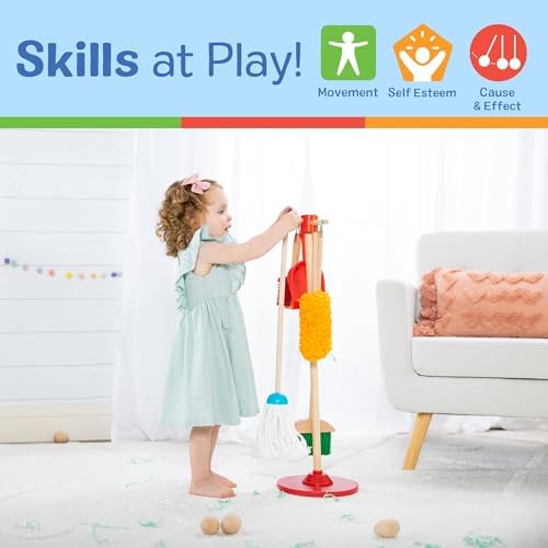 Melissa & Doug Dust Sweep Mop, 6-Pc. Toddler Cleaning Set - Image 5