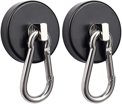 WELLZEER Magnetic Hooks 170lbs Heavy Duty Black Magnet Hooks - Image 2