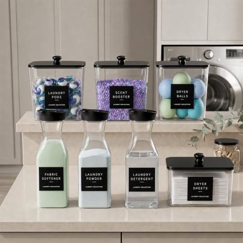 4+3 Pack Laundry Pods Containers & Dryer Sheet Holder & Laundry Detergent - Image 3