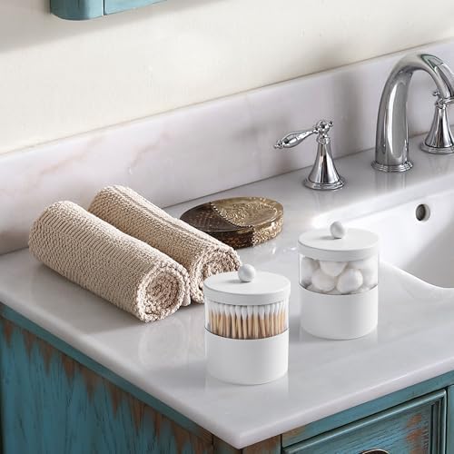Gaussra White Apothecary Jar, Bathroom Jar - Image 6