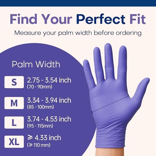 Supmedic Medical Soft Max Nitrile Disposable Gloves Powder-Free, Violet 100 - Image 6