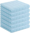 Homaxy 100% Cotton Terry Kitchen Towels, 6 Pack, Sky Blue by Homaxy